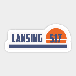 517 Lansing Michigan Area Code Sticker